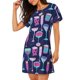 thumbnail image 2 of Balery Wine Glasses And Cocktails Camisón de manga corta con cuello redondo para mujer, cómodo y elegante., 2 of 6
