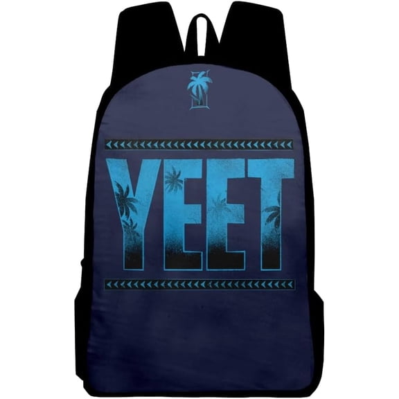 Jey Uso Yeet Backpack Casual Daypack Women Men Rucksack Unisex Packsack Travel Bag Fashion Bags (Navy,One Size)
