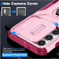 thumbnail image 2 of Funda para GANGXUN Samsung Galaxy S23 - Soporte metálico, Función magnética, Rosa, 2 of 5