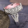 thumbnail image 5 of Unisex Alloy Ring Vintage Diamond Hollow Design Elegant Floral Motif Jewelry Band Ring for Women Floral Design, 5 of 5