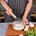 thumbnail image 5 of PONPRNGY Danish Dough Whisk for Sourdough Bread Baking - Stainless Steel Hook with Wooden Handle, 5 of 6