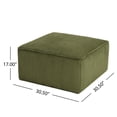 thumbnail image 3 of Christopher Knight Home 30.25" Corduroy Upholstered Sectional Ottoman, Olive Green, 3 of 8