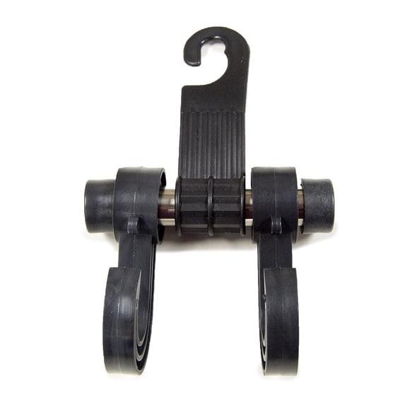 Two-Hook Car Hanger Organization Device, Black, from Seat Belt Extender Pros