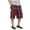 Burgundy, variant on Ma Croix Men's Checkered Loose Fit Plaid Cargo Shorts
