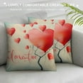 thumbnail image 3 of Nawypu Valentines Day Pink White Throw Pillow Covers Pink Heart Balloon Love in The Air Flamingo Romantic Cushion Case Home Decor Weeding Anniversary Valentine’s Decoration, 3 of 5