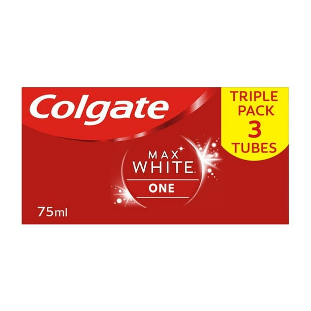 mode Westers honderd Colgate Max White One Whitening Toothpaste 3 x 75ml - European Version NOT  North American Variety - Imported from United Kingdom by Sentogo - SOLD AS  A 2 PACK - Walmart.com