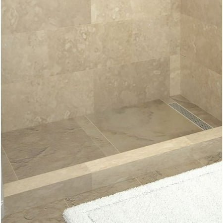 Tile Redi Plank Pitch Single Threshold Shower Base with Drain (Best Shower Base For Tile)