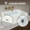 thumbnail image 5 of Vessel Sink Rectangle 19 Inch Bathroom Sink,Rectangular Modern Above Counter Bathroom Sinks White 19x15 Inch Porcelain Ceramic Vessel Vanity Sink Art Basin, Glossy White, 5 of 8