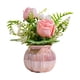 thumbnail image 1 of Ramo de rosas de seda, decoración en maceta de cerámica, arreglo floral, bonsái, altura 21 cm, 1 of 9