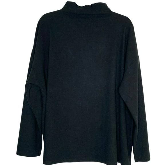 Women's Medium, Black, Slouchy Mock Turtleneck Pullover Sweater
