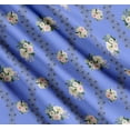 thumbnail image 3 of Soimoi Blue Cotton Cambric Fabric Camellias & Ranunculus Floral Decor Fabric Printed Yard 42 Inch Wide, 3 of 7