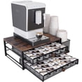thumbnail image 2 of Coffee Bag Holder, Coffee Bag Drawer Style Countertop Organizer, Coffee Bar Station Organizer with Disposable Cup Lid Holder, Black, 2 of 7