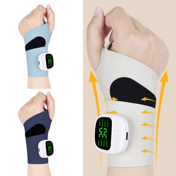 EMS Tendonitis Massage Wrist Brace Adjustable Hand Finger Support with Pulse Therapy Wrist Pain Relief Brace for Work Sports Gaming