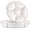 White & Rose Gold-4, variant on 6 Sectional Round Plastic Serving Tray/platter (4 Clear)