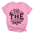 thumbnail image 2 of Baseball Shirt Women Tis The Season Baseball T-Shirts Short Sleeve Crewneck Graphic Tee Tops, 2 of 4
