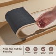 thumbnail image 5 of SIXHOME Non Slip Stair Treads for Wooden Steps Square Natural Woven Carpet Stair Tread Rubber Backing Washable Polyester Stair Rugs Stair Mats Indoor for Stairs and Landing Beige, 5 of 6