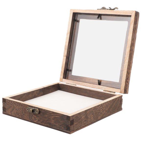 Insect Specimen Display Case Plant Specimen Case Wooden Specimen Box with Clear Lid