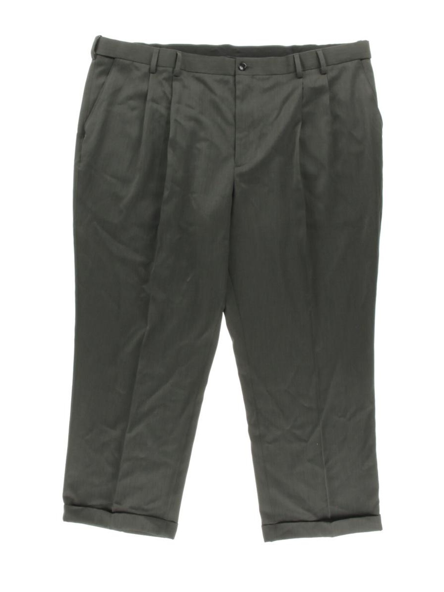 izod pleated cuffed pants