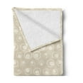 thumbnail image 2 of Tan Soft Flannel Fleece Blanket, Spotted Dotted Display Bubble Forms Water Inspired Abstraction Circular Composition, Cozy Plush for Indoor and Outdoor Use, 50" x 60", Tan Eggshell, by Ambesonne, 2 of 5