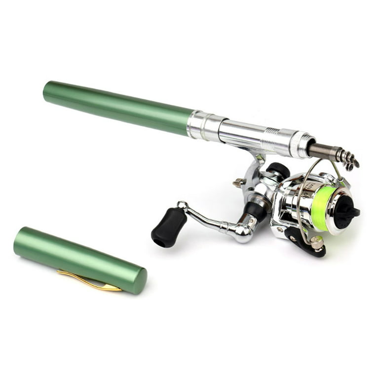Pocket Collapsible Fishing Rod Reel Combo Mini Pen Fishing Pole Kit Telescopic  Fishing Rod Reel Combo Kit 