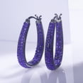 thumbnail image 4 of Crystal Hoop Earrings for Women Sparkling Crystal Oval Hoop Earrings Jewelry Gifts, 4 of 5