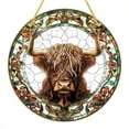 thumbnail image 2 of Cheapark 6 Inch Highland Cow Acrylic Ornaments Colorful Hanging Decor for Home Garden Party Tree Hanging Farmhouse Pendant, 2 of 7