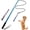 blue-L, variant on Interactive Dog Toys - Extendable Flirt Pole with 2pcs Fleece Lure Tugs for Dog Outdoor Entertainment, Train and Exercise, New Blue
