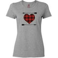thumbnail image 3 of Inktastic Buffalo Plaid Valentines Day Heart Women's T-Shirt, 3 of 5
