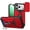 Red, variant on Mofio Case for iPhone 18 Pro, Slide Camera Lens Cover, Rotating Ring Kickstand, Hidden Credit Card Holder Slot, Magnetic Car Mount Ready PC TPU Heavy Duty Cover, Silver