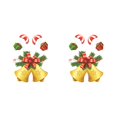thumbnail image 4 of Justharion Christmas Static Sticker Fridge Window PVC Decal Home Office Shop Self -adhesive Decoration, Long Hat Santa Clause bells 2Set, 4 of 6