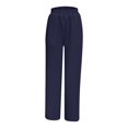 thumbnail image 5 of ClodeEU Womens Ribbed Wide Leg Pants with Drawstring Waist,Casual Loose Trendy Pant Dark Blue,Womens Plus XXL, 5 of 8