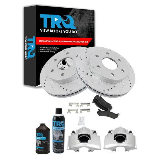 TRQ Performance Front Brake Pad & Rotor Kit BKA45639 Fits Select 2000-2000 Chevrolet Tahoe
