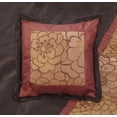 thumbnail image 4 of Nanshing Sibyl 7 Piece Luxury Floral Bedding Comforter Set, Red/Brown, California King, 4 of 6