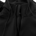 thumbnail image 4 of Huankd Mens Casual Hoodies Drawstring Quarter Zip Pullover Sweatshirts Black L, 4 of 7