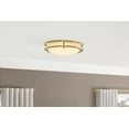 thumbnail image 2 of Hampton Bay Flaxmere 12 in. Brushed Gold Dimmable Integrated LED Flush Mount Ceiling Light with Frosted White Glass Shade, 2 of 4