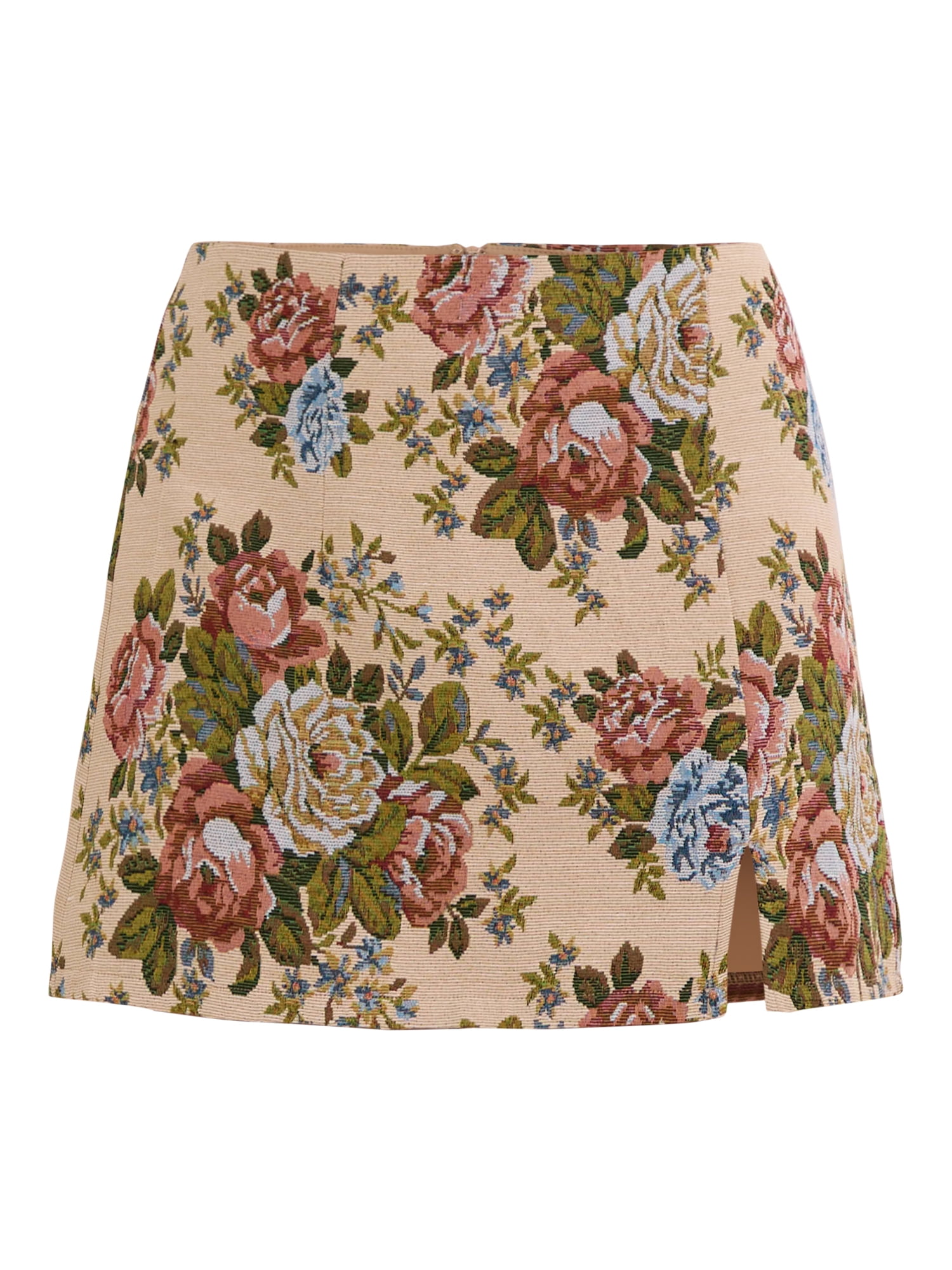 Madden NYC Women's Brocade Skirt with Zip, Sizes XXS-XXL