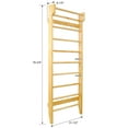 thumbnail image 3 of Exercise Equipment Gymnastics Wood Stall Bar, Multi-use Swedish Ladder- Wall Mounted Pull Up Bar-Physical Therapy for Stretching and Various Exercises,Indoor Home Gym Workout Yoga,Workout Equipment, 3 of 3