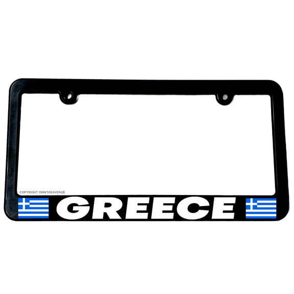 Greece World Country Flag Car Truck Auto License Plate Frame