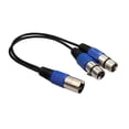 thumbnail image 1 of 30 Cm 3pin Xlr 1 Cable Audio A 2 3 Pines Doble Adaptador Micrófono Enchufe Aleación Zinc Con Alambre Blindaje, 1 of 9