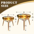thumbnail image 5 of Set of 2 Triangle End Table Scenic Sunset Lake Beautiful Countryside Summer White Set of 2 Side Tables End Tables, Nesting Tables for Living Room, 5 of 5