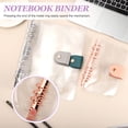 thumbnail image 4 of Uxcell A5 Clear Notebook Binder, Transparent Soft Polyvinyl chloride 6-Ring Refillable Planner Cover Planner Binder with Snap Button Closure for Journal  Planner Office Organizer Accessories, Gray, 4 of 6