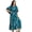 Blue, variant on Kimono Sleeves V Neck Rayon Kaftan - Women's Stylish Printed Kaftan