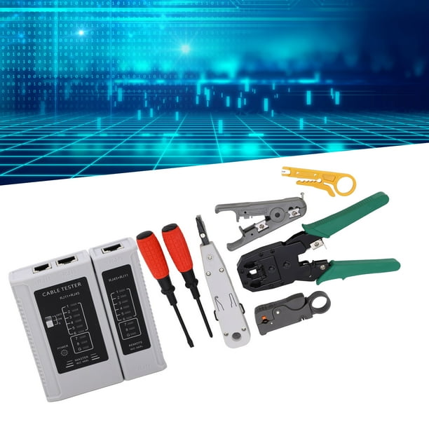 Herramienta Combinada De Cables De Red, Kit De Herramientas De Reparación De Redes Antideslizante Que Ahorra Mano De Obra Alta Eficiencia Con Bolsa De Almacenamiento Para