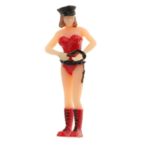 Figura de resina en miniatura estándar 1/64, figura de persona pequeña, mujer, hombre, juguetes, diseño Mujer roja