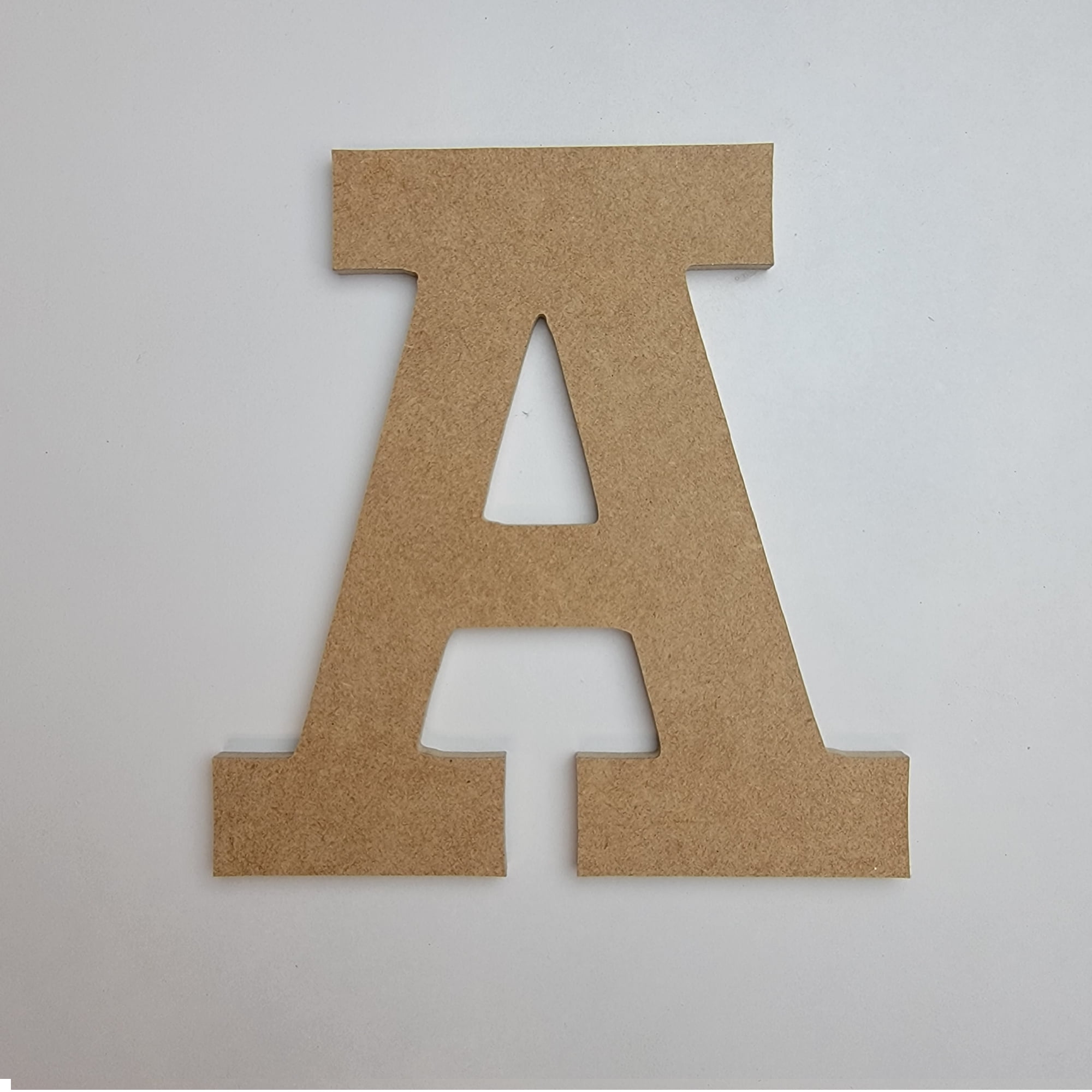 Craft Wooden Unfinished Letter 4" Tall A, Wood Wall Letter, Rockwell