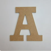Build-A-Cross Craft Wooden Unfinished Letter 4" Tall A, Wood Wall Letter, Rockwell Font