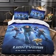 thumbnail image 1 of Buzz Lightyear Housse de Couette Personnages d'Anime Ensemble de Couette 3 Pcs Microfibre Brossée Douce Confortable Housse de Couette Réversible Ensembles de Literie avec Taies d'Oreiller Assorties, 1 of 5