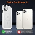 thumbnail image 2 of Strong Magnetic for iPhone 11 Case Compatible with Magsafe, [13FT Drop Resistant] Translucent Matte Skin Feeling Back, Aluminum Alloy Keys Shockproof Phone Case iPhone 11, Frosted White, 2 of 14