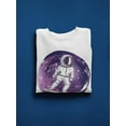 thumbnail image 3 of Astronaut Snowboarder Design Sweatshirt Men -Image by Shutterstock, Male Medium, 3 of 4