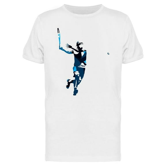 Tennis Player Blue Silhouette T-Shirt Men -Image by Shutterstock, Male 3X-Large
